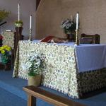 The altar at Easter